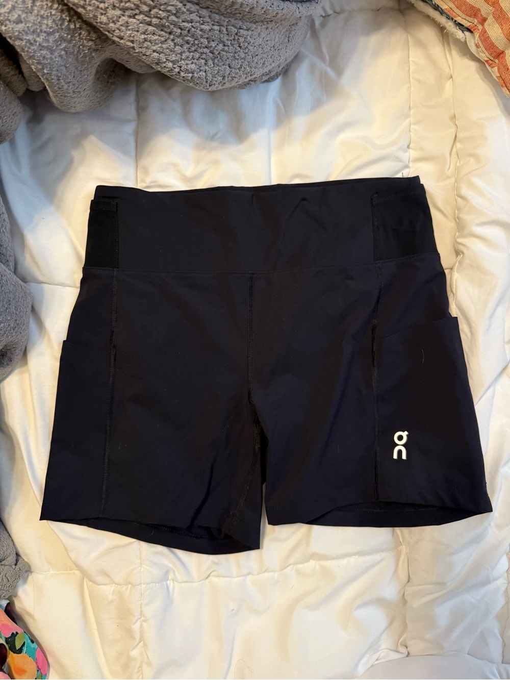 On Running Black Women's Sprinter Bike Shorts with Reflective Logo